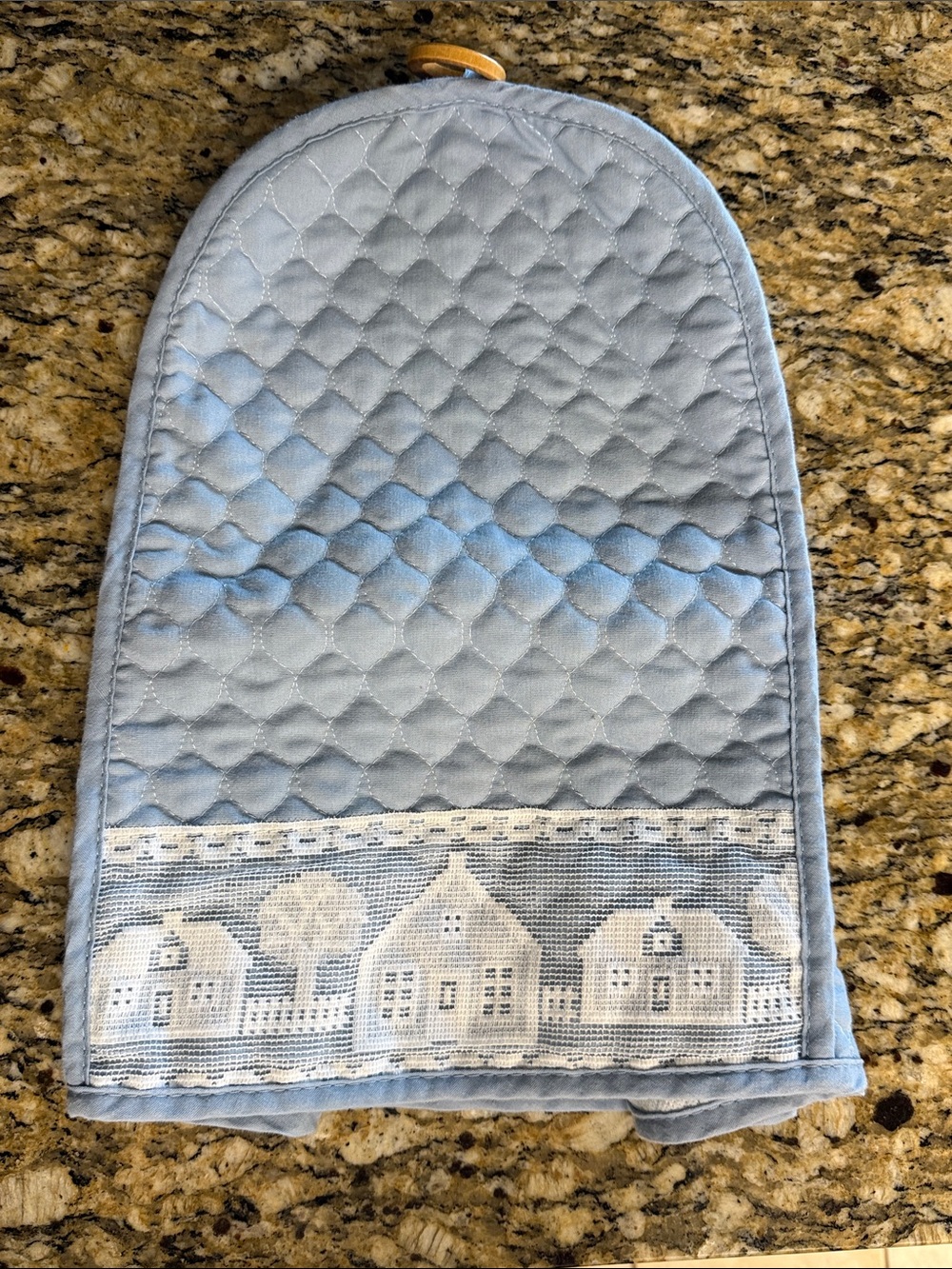Light Blue Quilted Blender/Appliance Cover with Cottage Trim